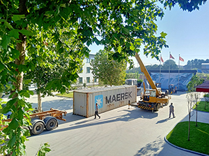 印度尼西亞石膏粉生產(chǎn)線發(fā)貨，今天裝了一個(gè)集裝箱，明天繼續(xù)。